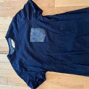 Men's Navy Blue T-Shirt with Pocket